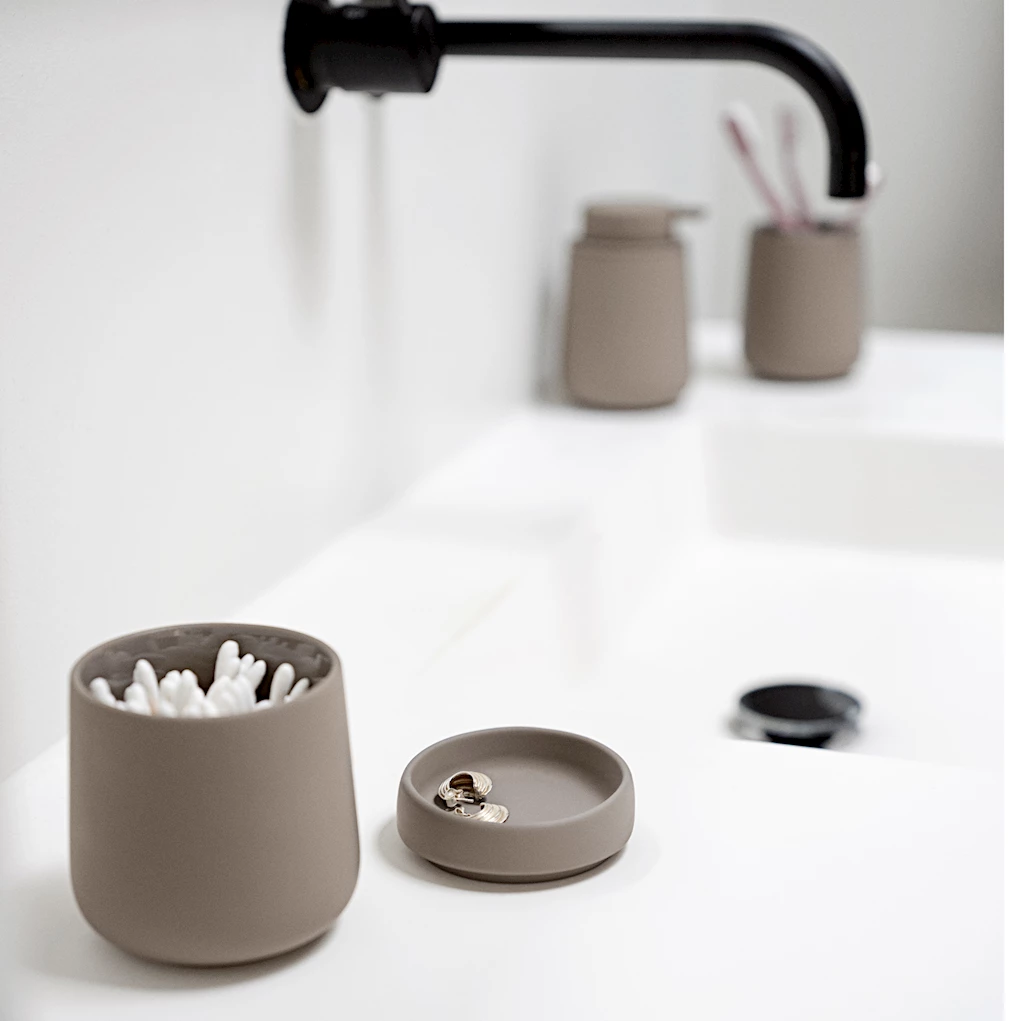 Nova One krukke med lokk, Taupe Nova One krukke med lokk, Taupe